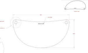 CAD draft of shield visor